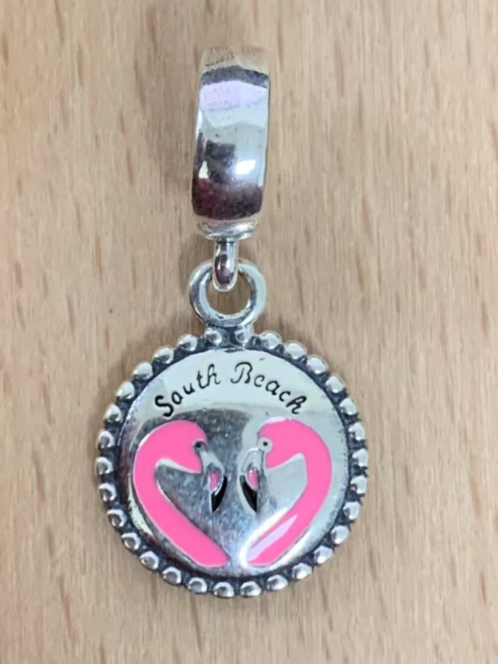 Pandora South Beach Flamingo Dangle Charm, S925 Silver Jewelry Bracelets